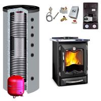 LaNordica Kaminofen wasserführend Termocucinotta DSA EVO Nero 16,9 kw + Hygienespeicher